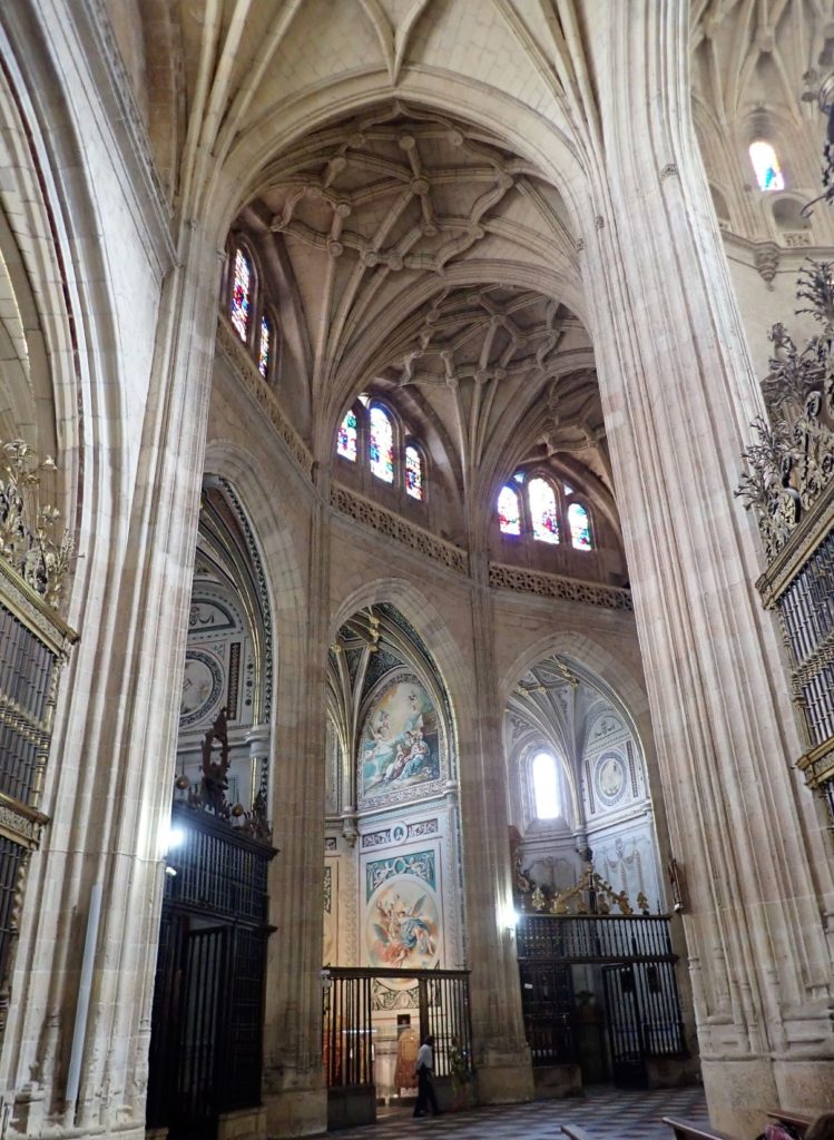 Inside of the Segovia Cathedral in Spain