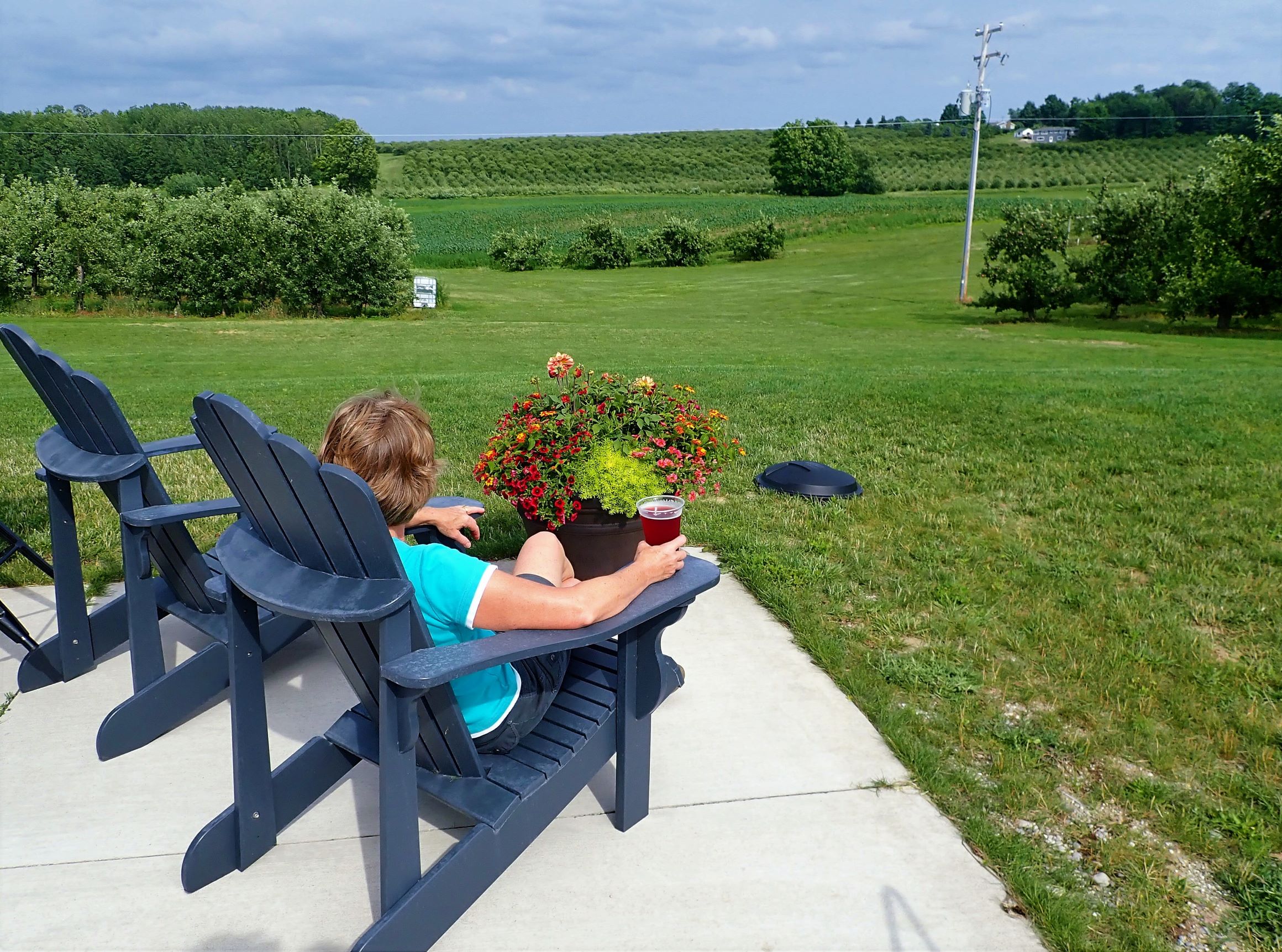 Enjoying The View At Townline Ciderworks