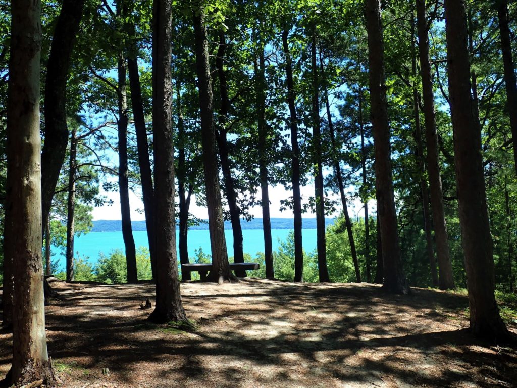 View of Glen Lake from the Alligator Hill trail in Sleeping Bear Dunes National Lakeshore