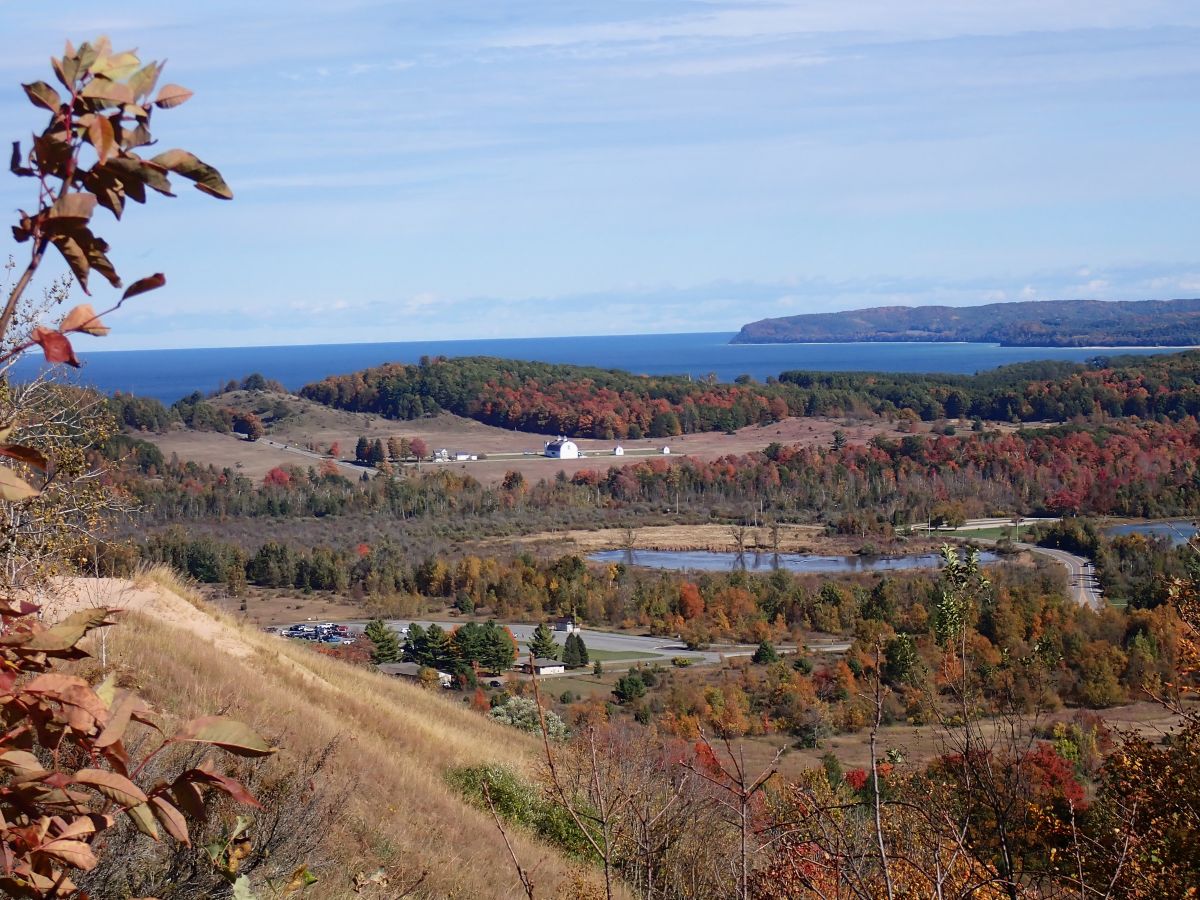 View from the Dune Overlook on Pierce Stocking Scenic Drive in the fall.