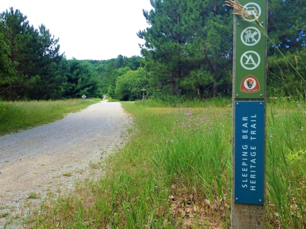 The Sleeping Bear Heritage Trail provides 20 miles of scenic riding between historic Point Oneida and Empire. 