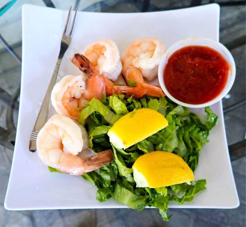 Shrimp appetizer at Chowder Heads in Jupiter, Florida