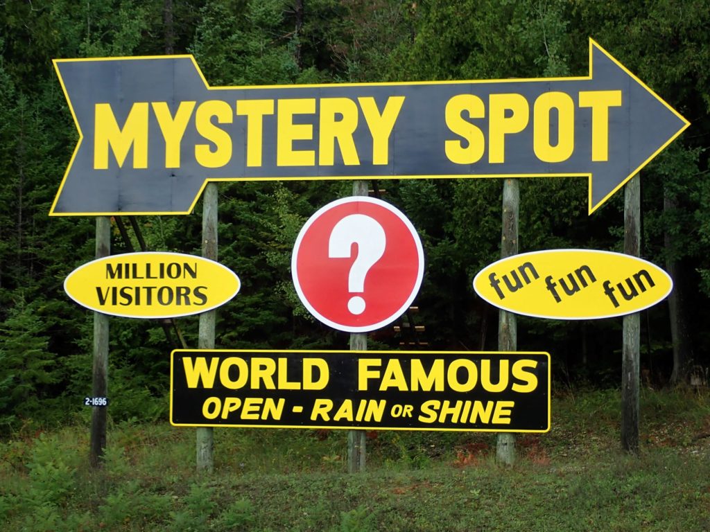 Visiting The Mystery Spot is one of the best things to do in Michigan's upper Peninsula!