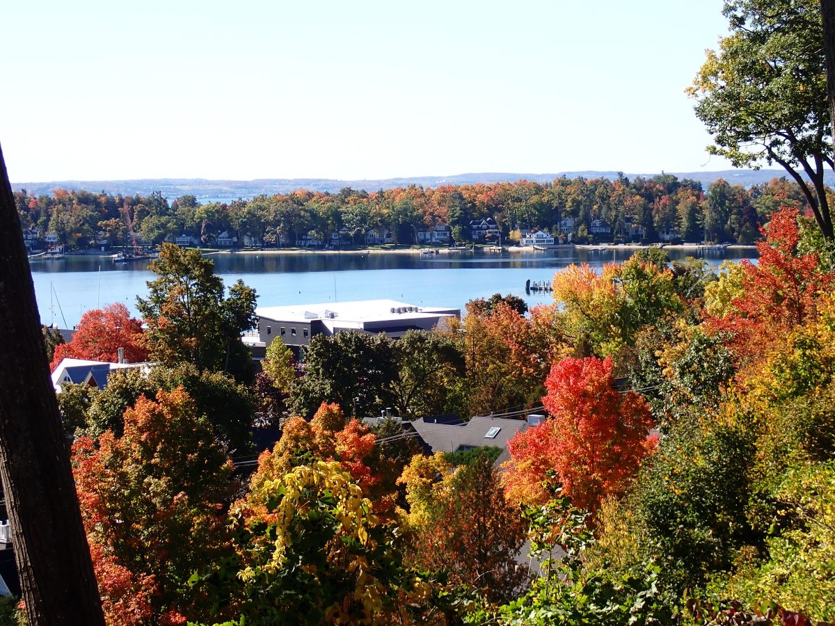 Northern Michigan's scenic Tunnel of Trees begins in Harbor Springs, Michigan
