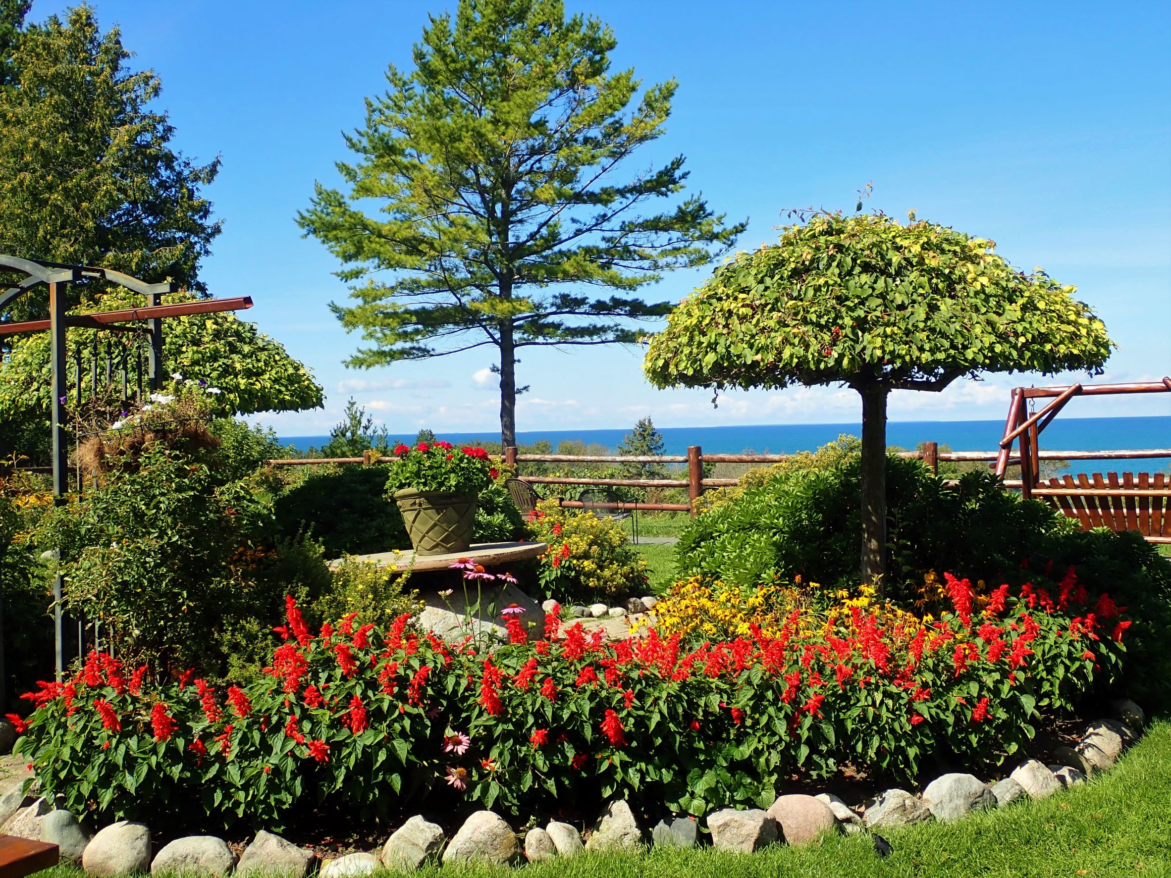 Outdoor dining along Michigan's Tunnel Of Trees