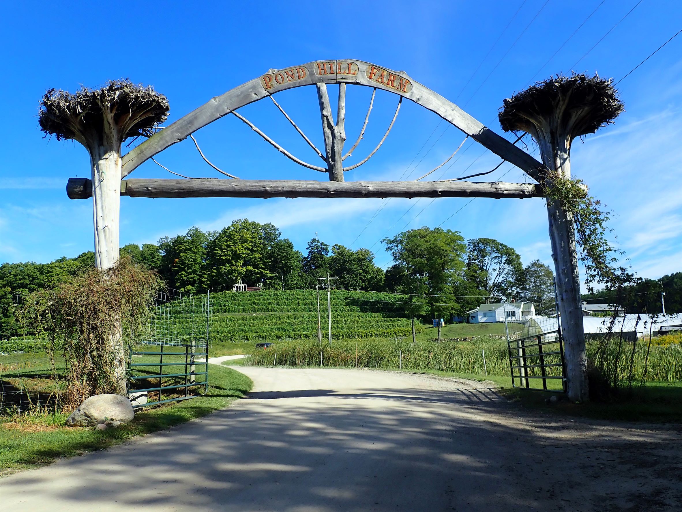 Pond Hill Farm Entrance along the Tunnel Of Trees Scenic Route