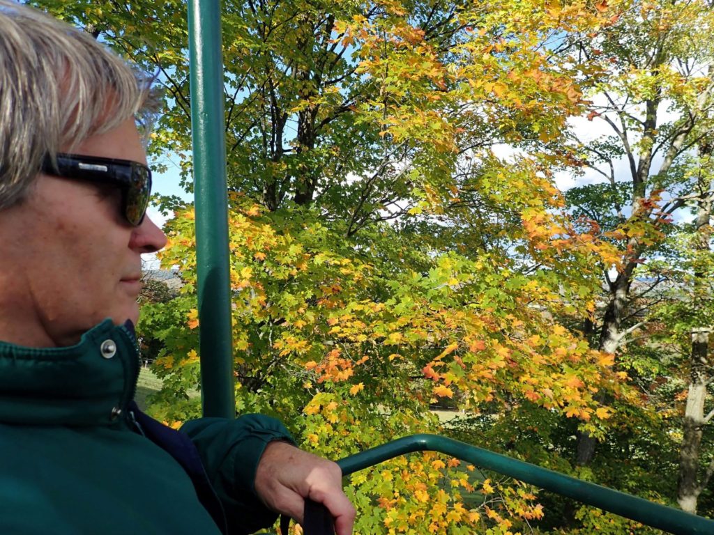 The Breezeway Fall Color Tour ends with a ride up the chairlift at Boyne Mountain Resort