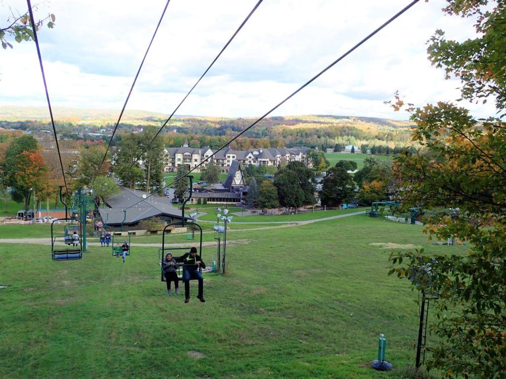 Ride the chairlift at Boyne Mountain to end your Breezeway Fall Color Tour