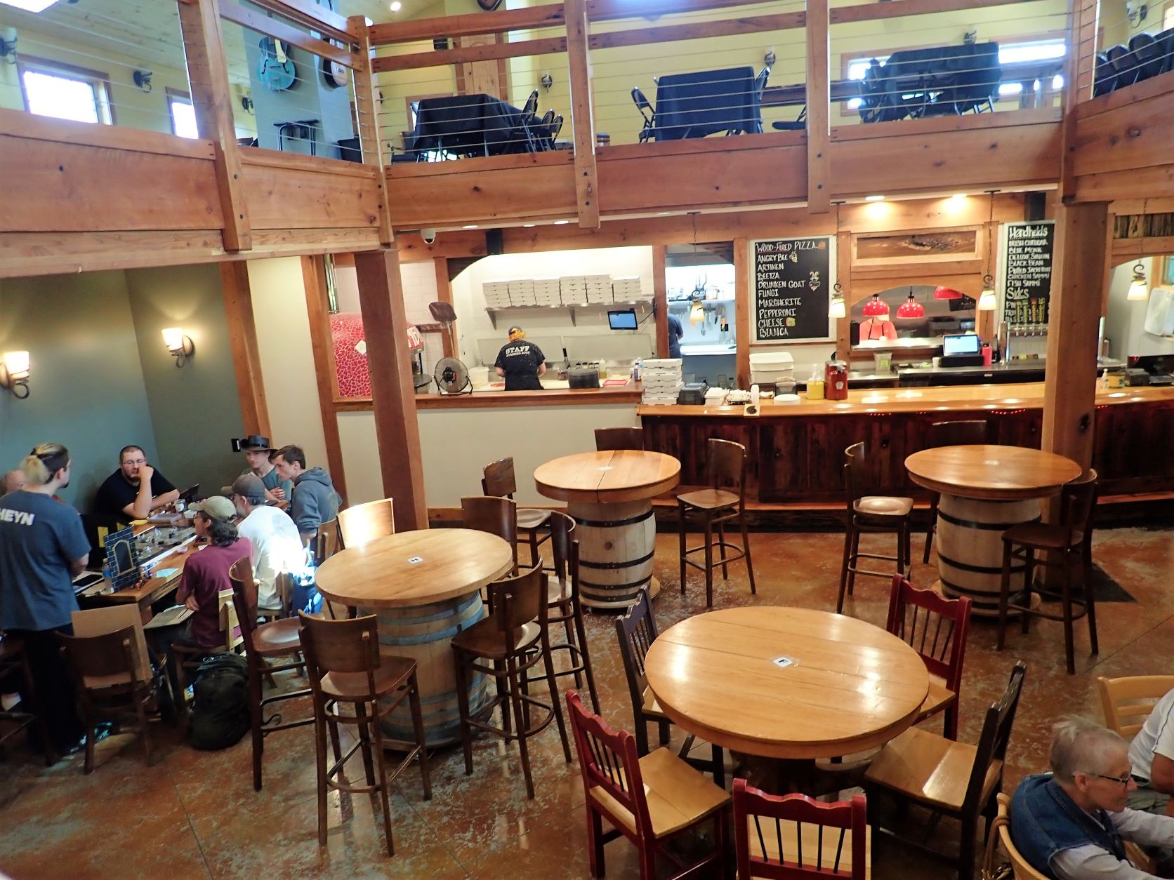 Inside seating at St Ambrose Cellars, just outside of Frankfort, Michigan