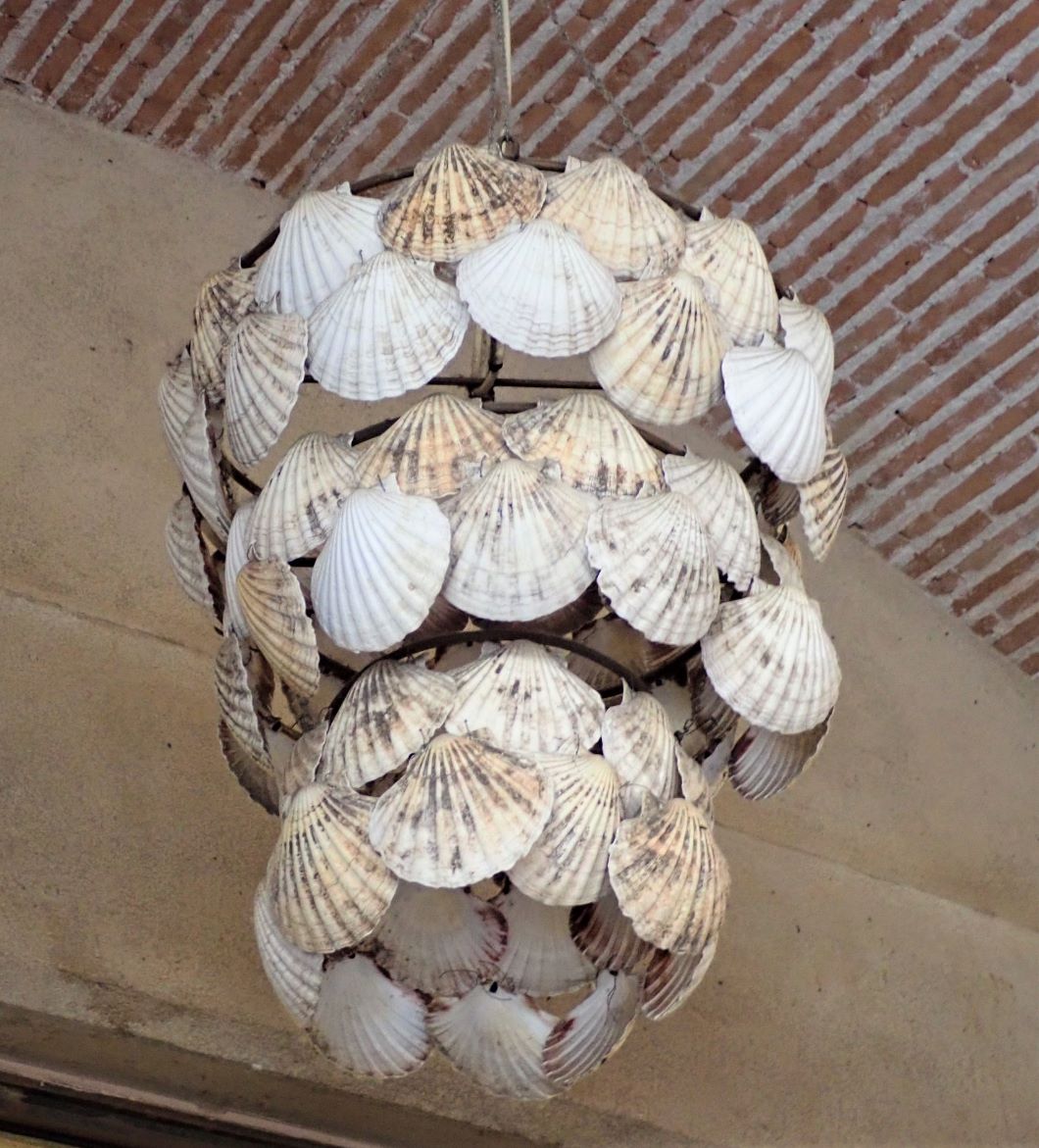 Sea Shell chandelier inside the House of Shells in Salamanca, Spain