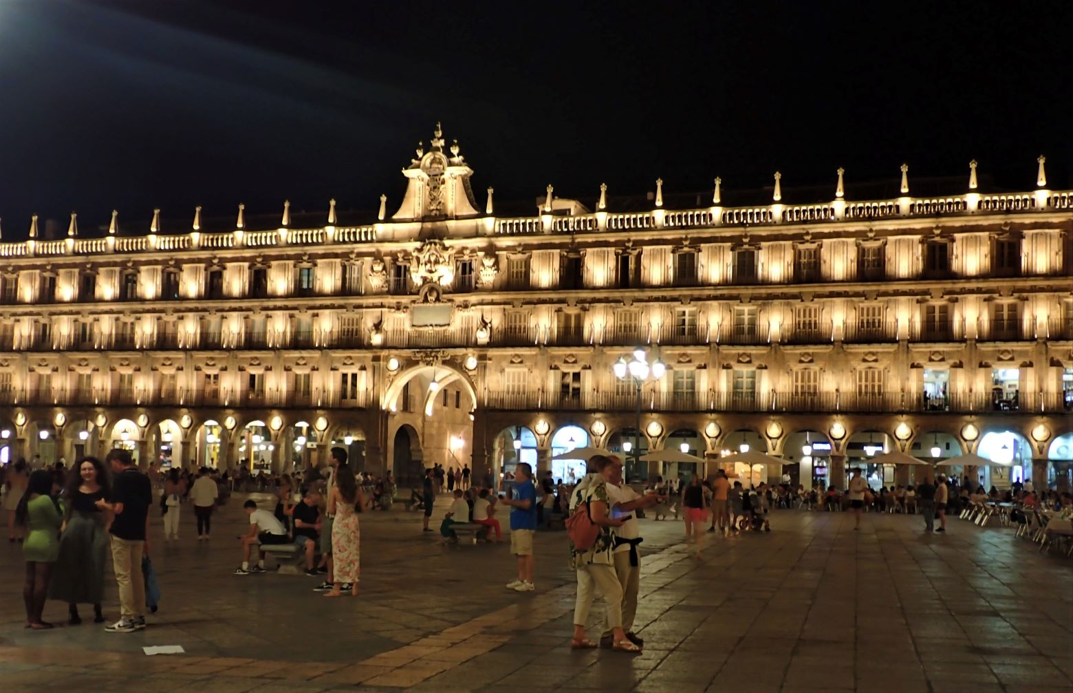 Top things to see in Salamanca, Spain: The Plaza Major illuminated at night