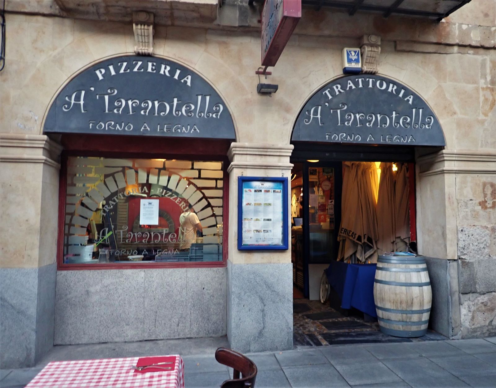The A'Tarantella Pizzeria in Salamanca, Spain