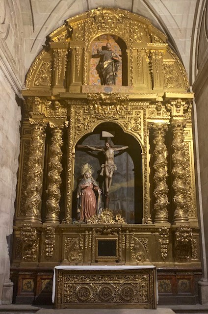 Religious artwork inside of Salamanca's New Cathedral