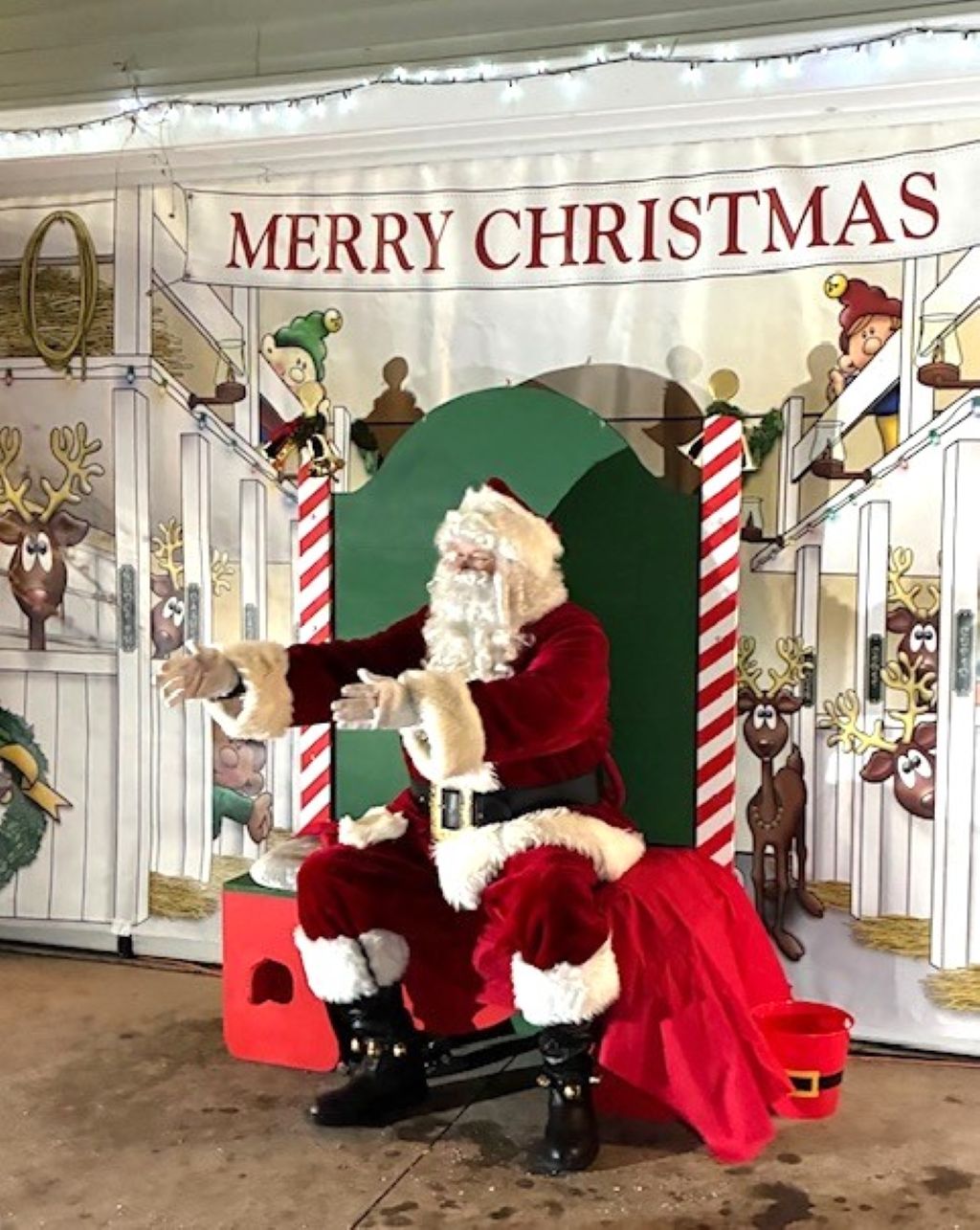 Santa eagerly greets his next guest in Christmas Alley