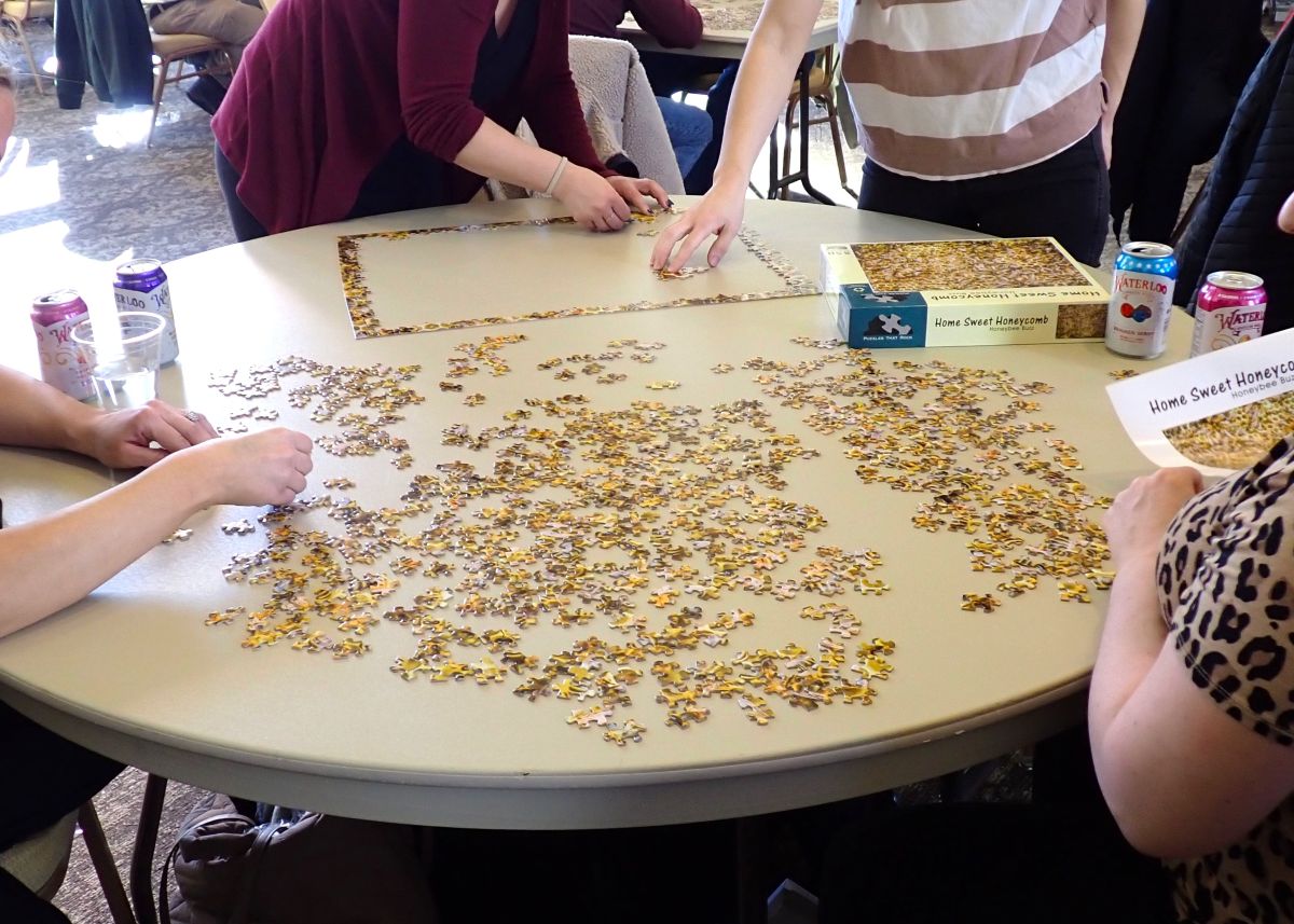 Kirbride Hall's Jigsaw Puzzle Competition is a great indoor activity in Traverse City during the winter