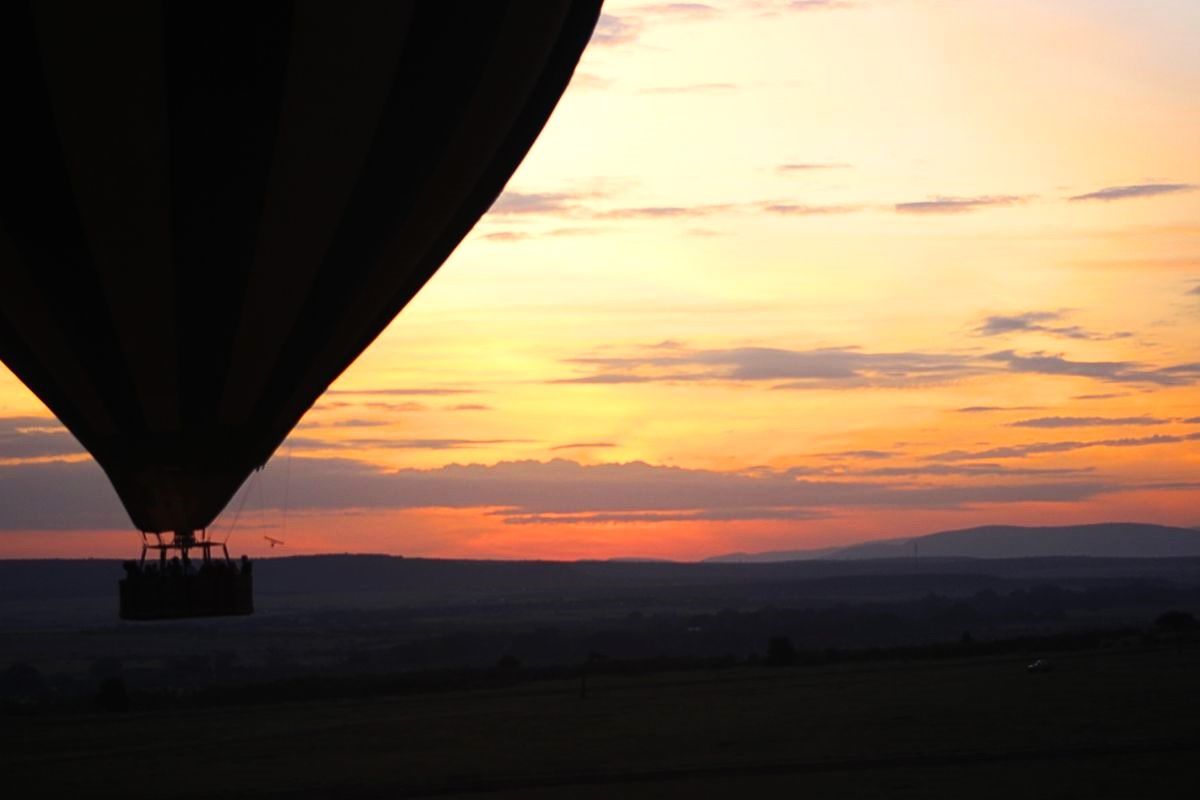 Sunrise balloon ride over Masai Mara National Reserve