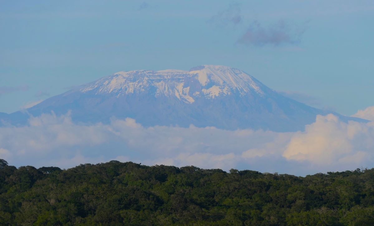 View of Mount Kilimanjaro from Arusha National Park