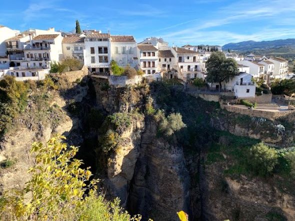 White houses in Ronda from the Alajuela viewpoint