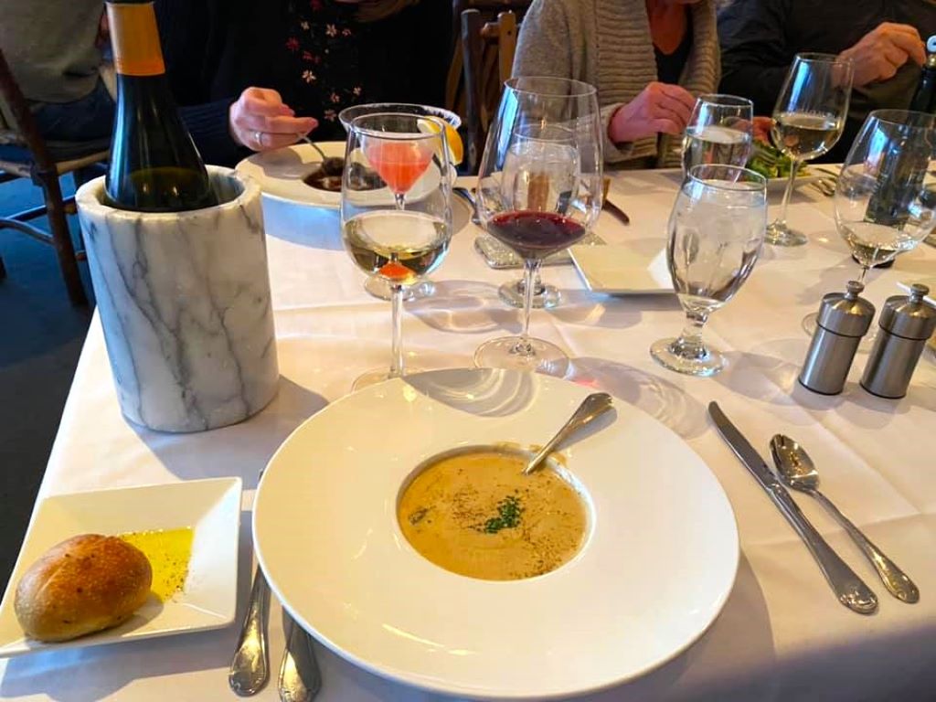 Lobster and shrimp bisque at the Boathouse during Traverse City's restaurant Week.