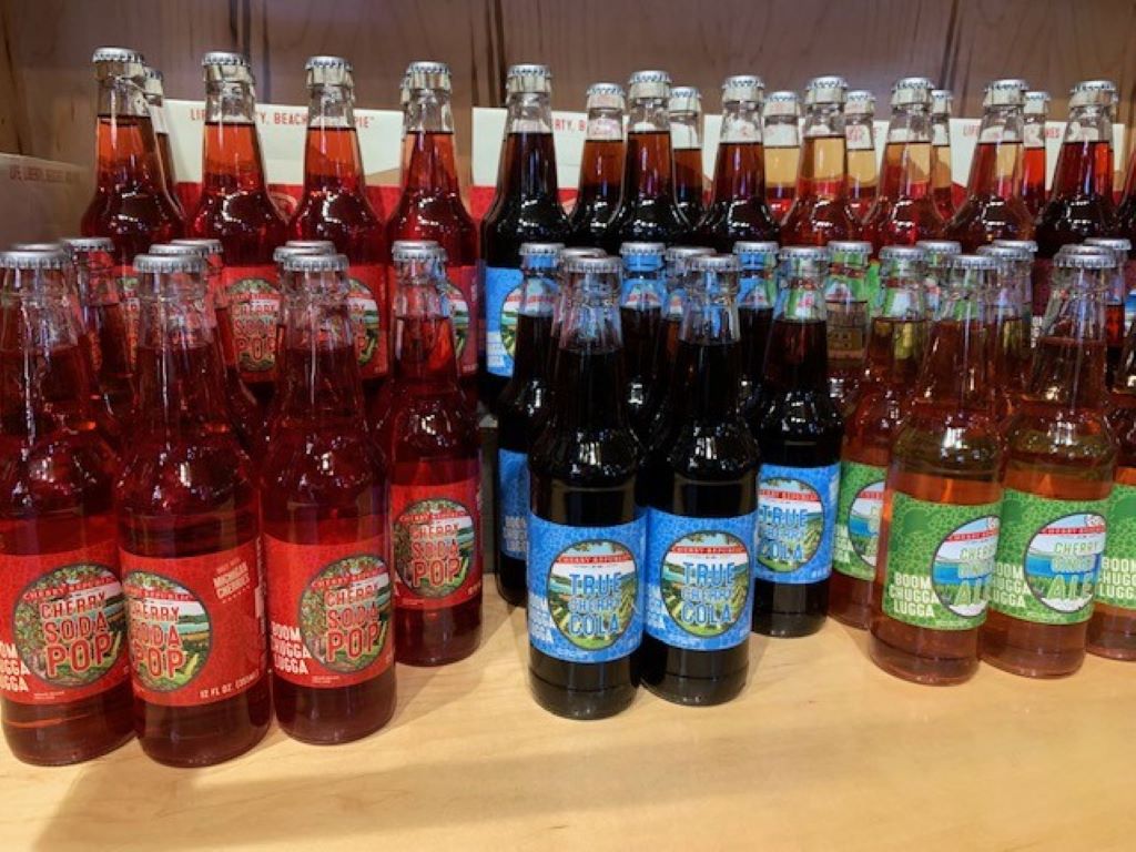 You'll find seven varieties of cherry-flavored soda pop at The Cherry Republic