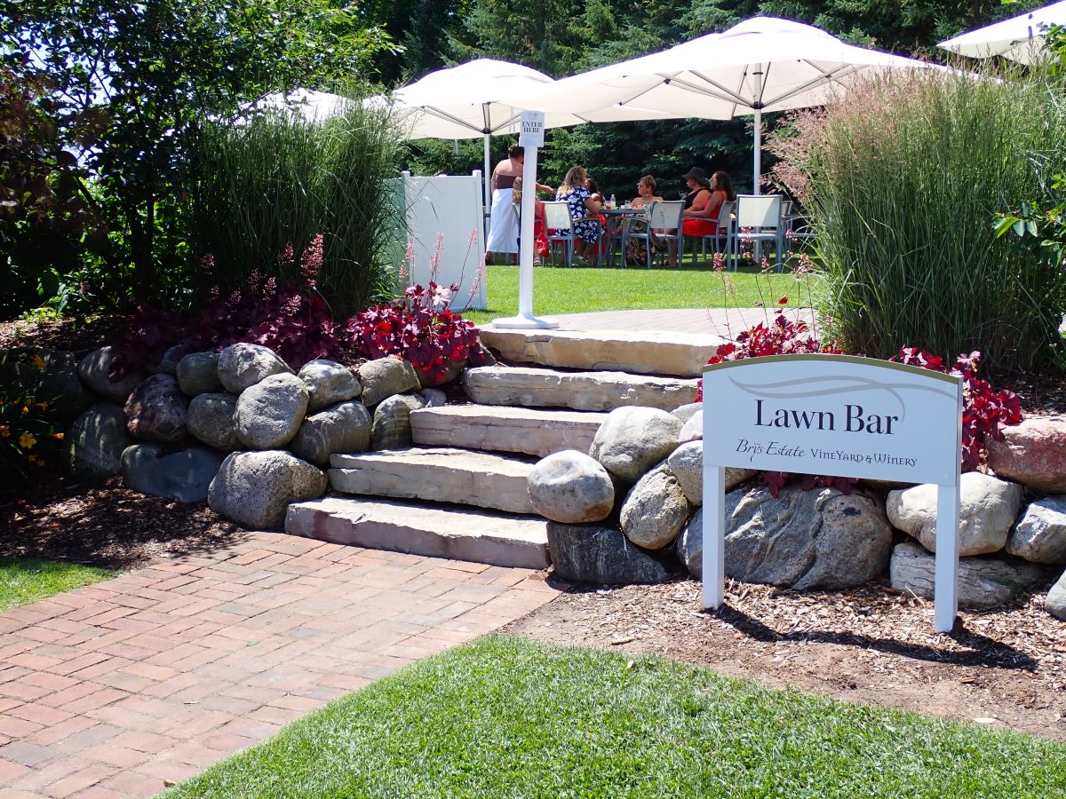 The Lawn Bar at Brys Estate on the Old mission Peninsula in Traverse City.