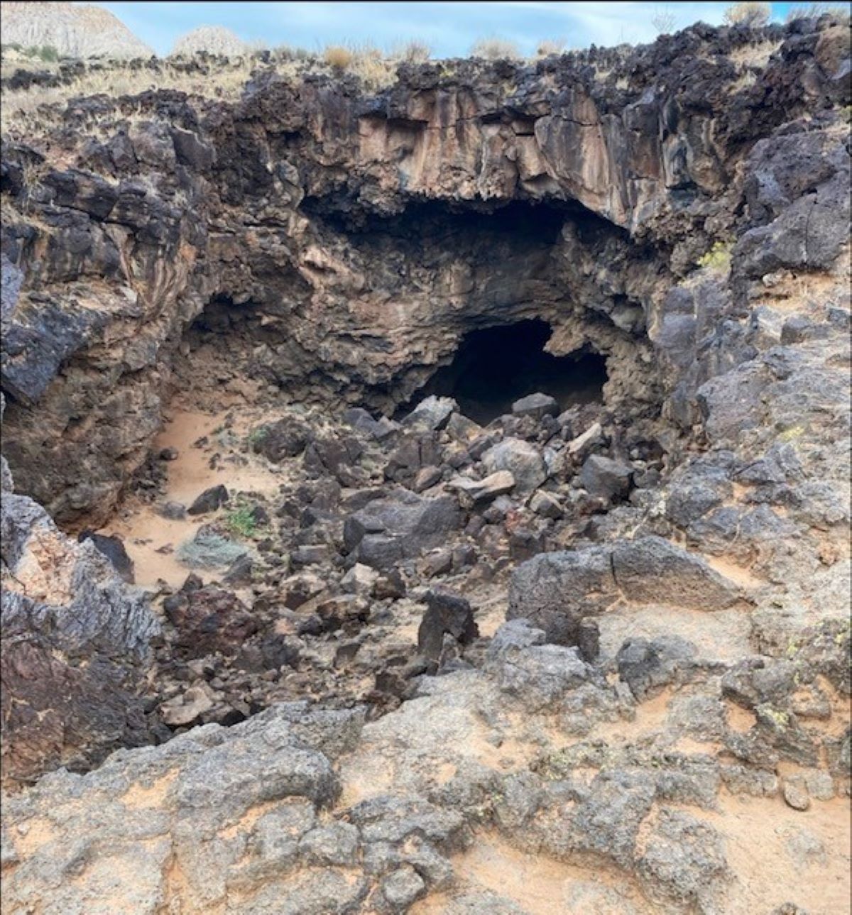 A lava tube at Snow Canyon State Park, Utah