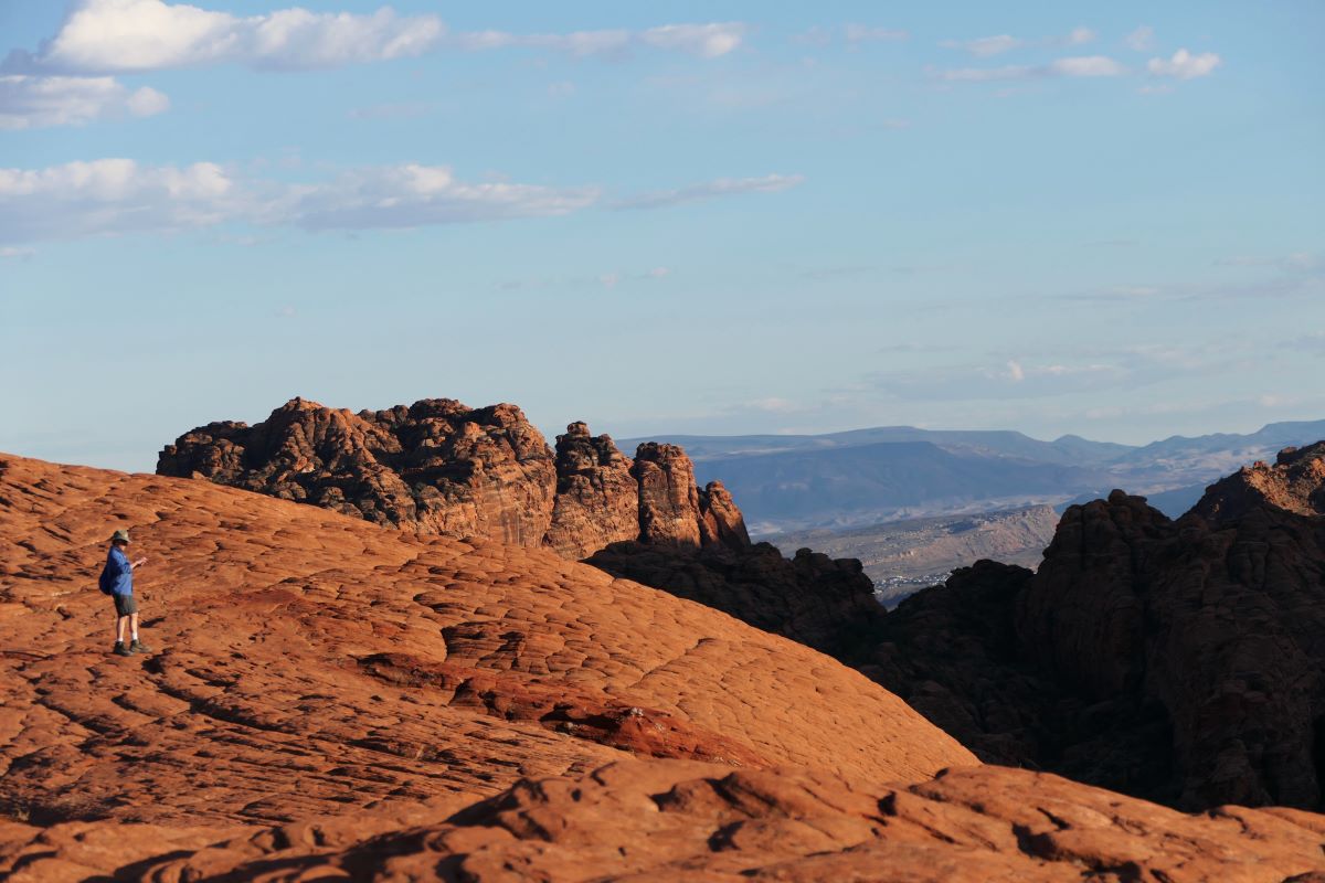 The Petrified Sand Dunes trail gives you a great view of Snow Canyon