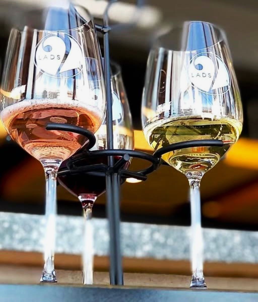 Tasting Flight at 2 Lads Winery on the Old Mission Peninsula Wine Trail.