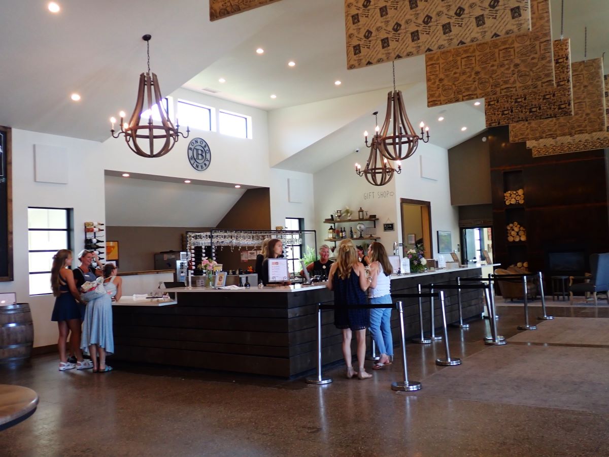 The tasting room at Bonobo winery in Traverse City.