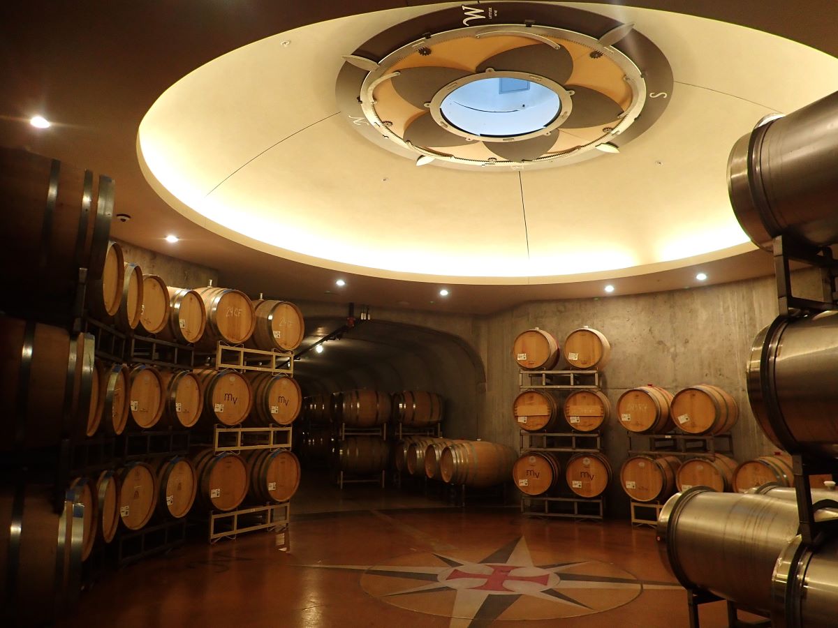 Touring the wine caves at Mari Vineyards in Traverse City