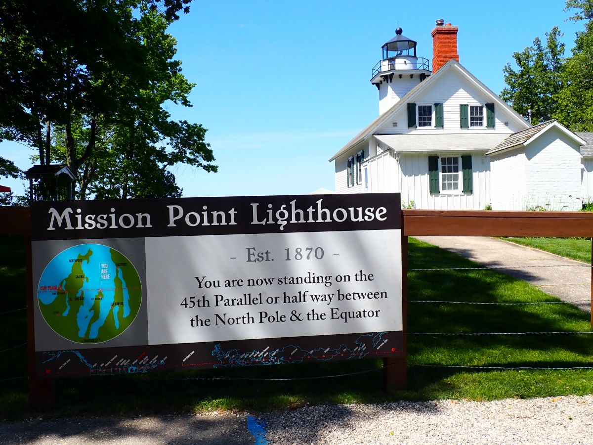The Old mission Lighthouse was built in 1870 and is surrounded by hiking trails.