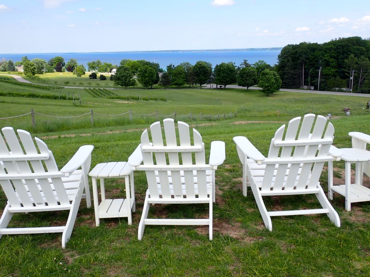 View of East Bay from Mari Vineyards on Old Mission Peninsula