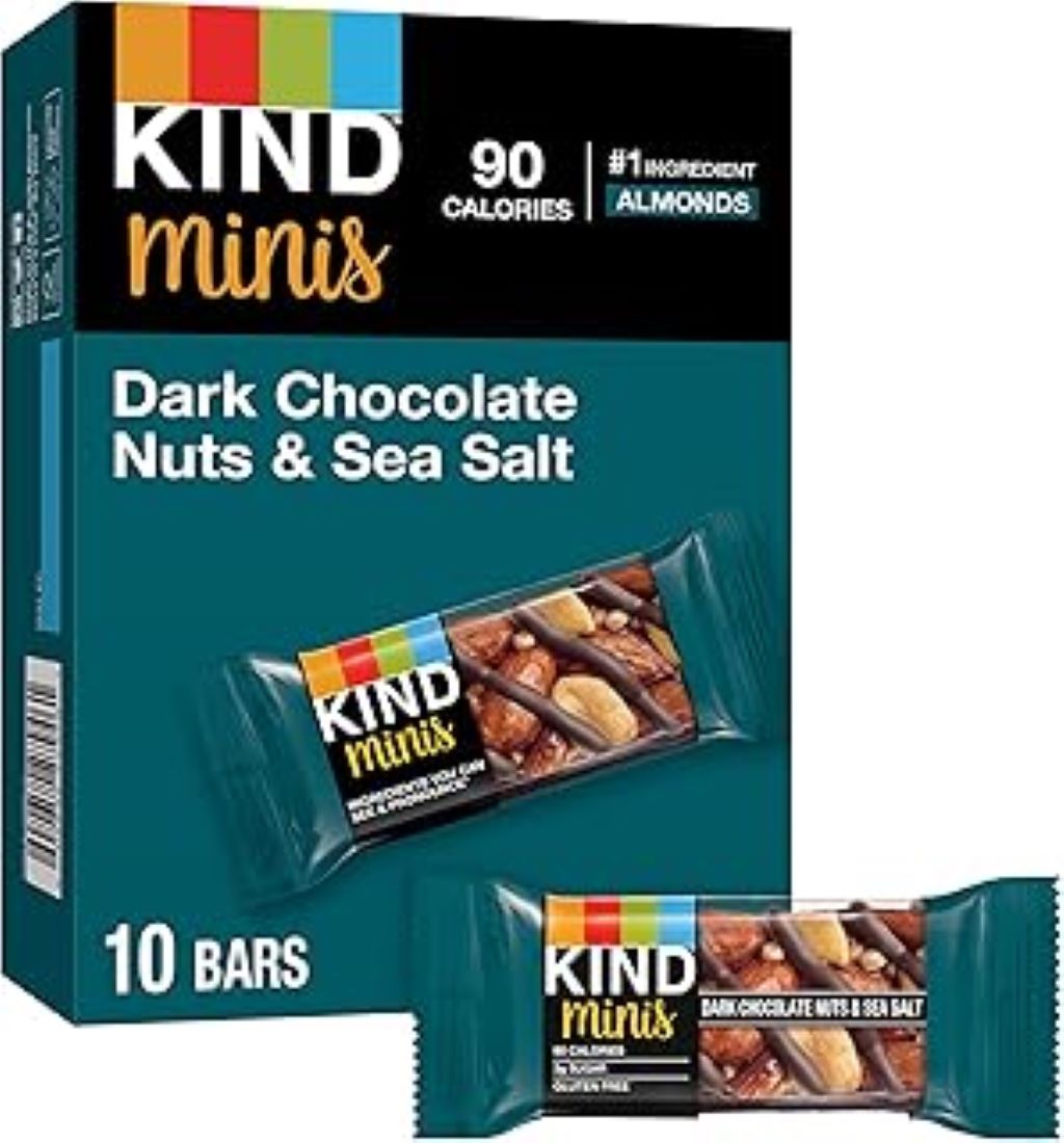 Dark Chocolate Kind Bars are the perfect airplane snack. hey satisfy both my chocolate and salt cravings, plus the nuts provide that good-for-you protein!