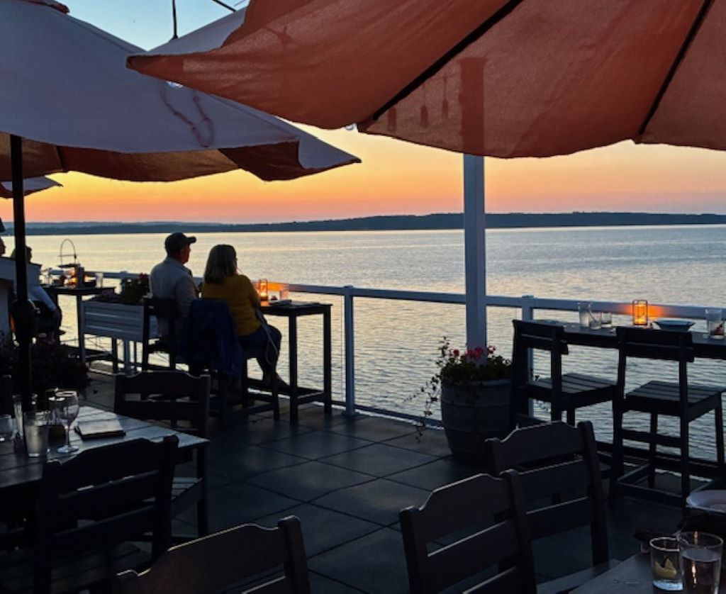 Enjoying the sunset from Blush, the rooftop bar of the Alexandra Inn