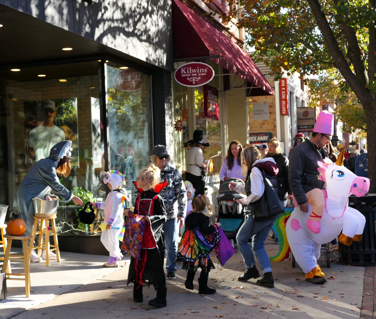 Dress up the kids and head to downtown Front Street in Traverse City the last Saturday in October for trick-or-treating at participating shops.