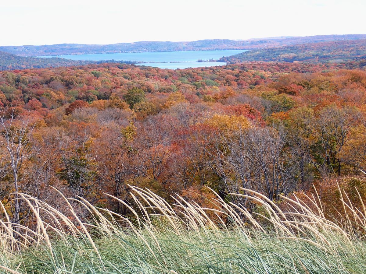 View of Big Glen and Little Glen Lakes from the Pierce Stocking Scenic Drive.