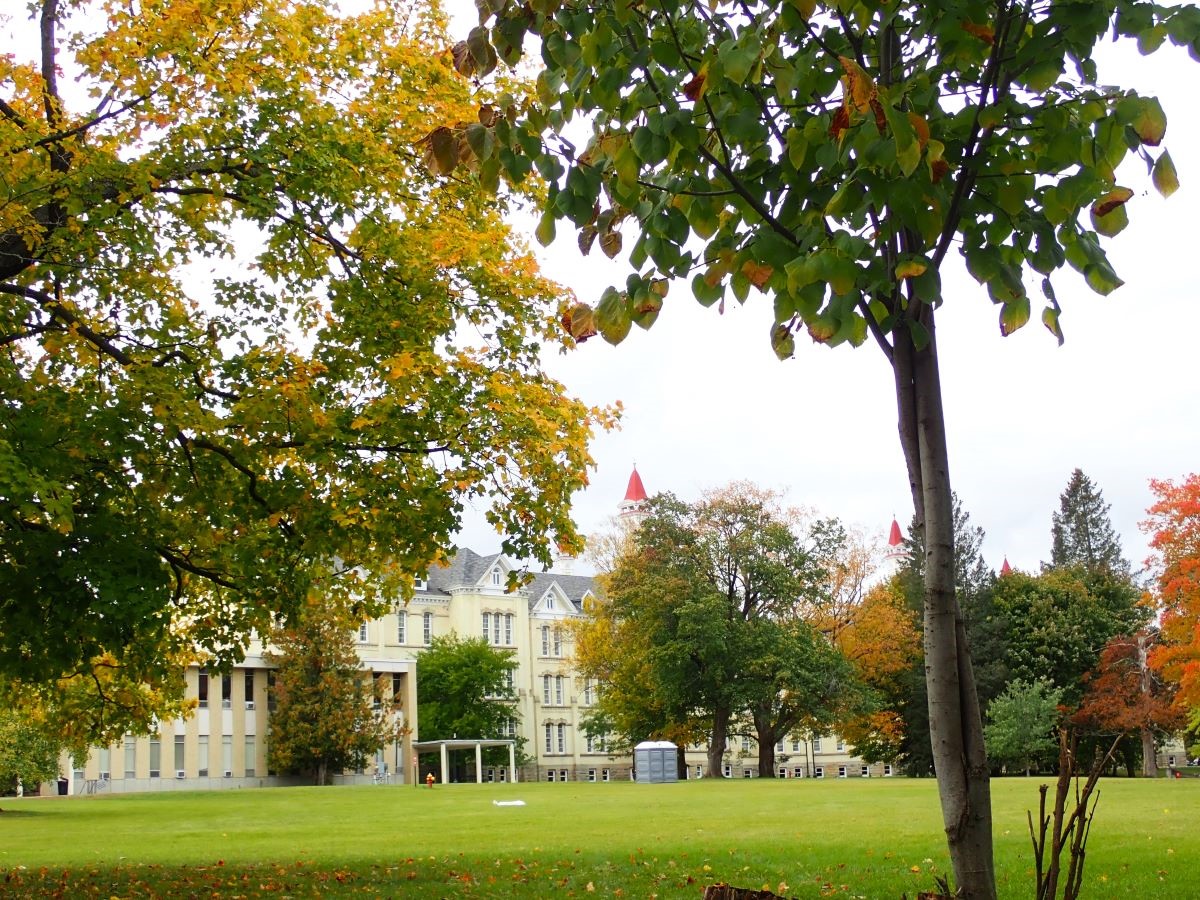 The front lawn at Grand Traverse Commons