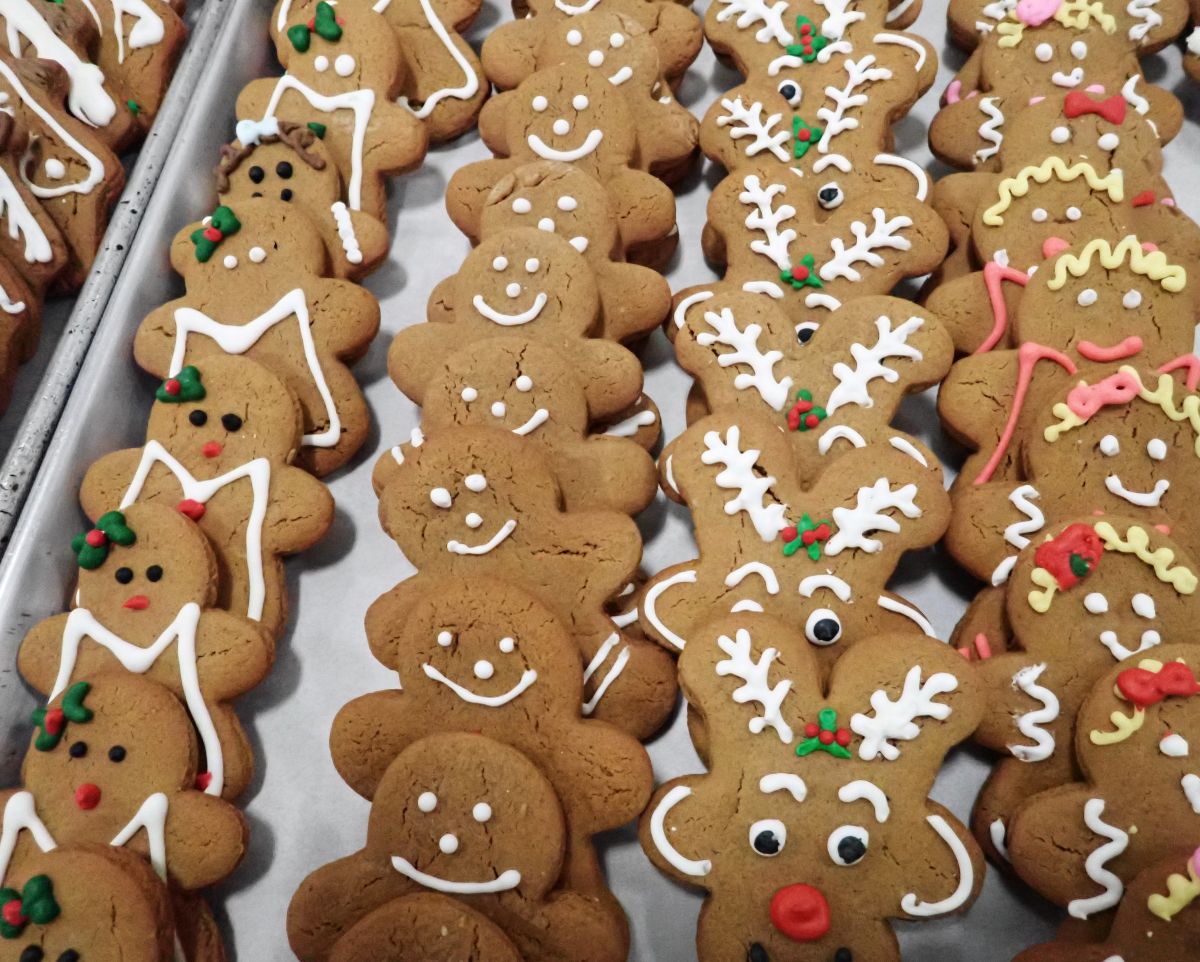 Gingerbread cookies ready for sale at Trinity Lutheran's annual Christmas cookie sale.
