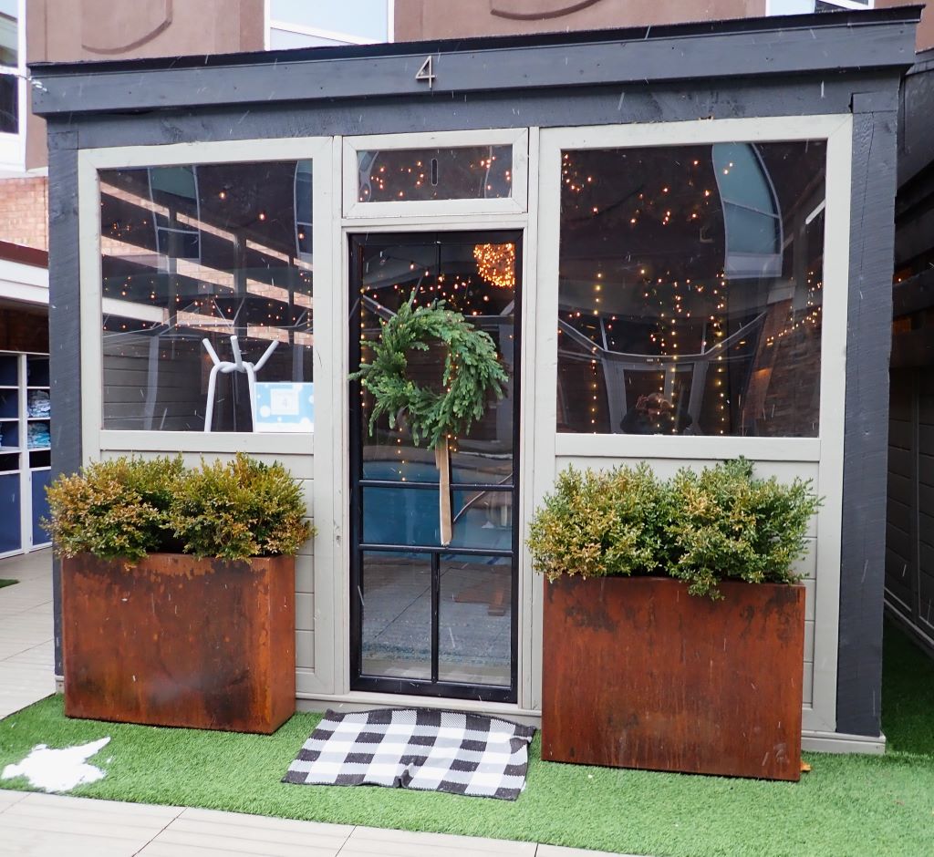 Poolside cabana at the Delamar Traverse City 