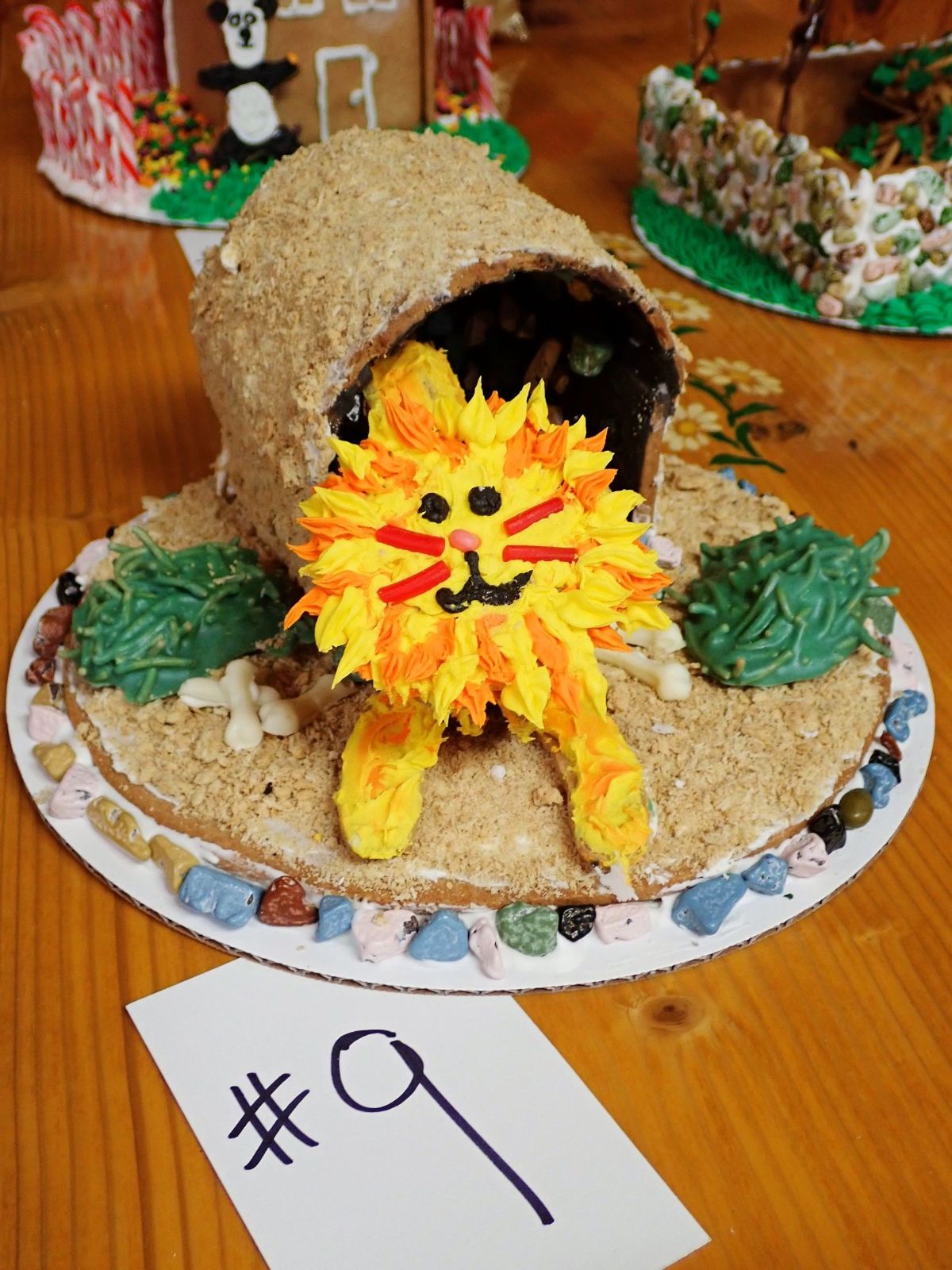 Gingerbread lion entry in the Moomer's annual staff gingerbread  decorating contest