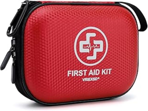 This travel-sized first aid kit includes bandages, antiseptic wipes, and essentials for little travel mishaps. 