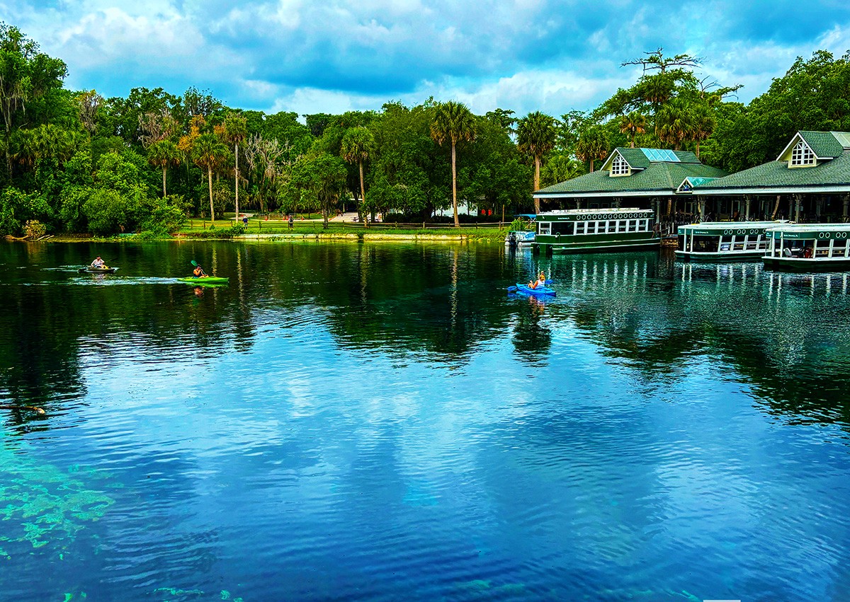 Kayaking at Silver Springs State Park in Florida during spring break.