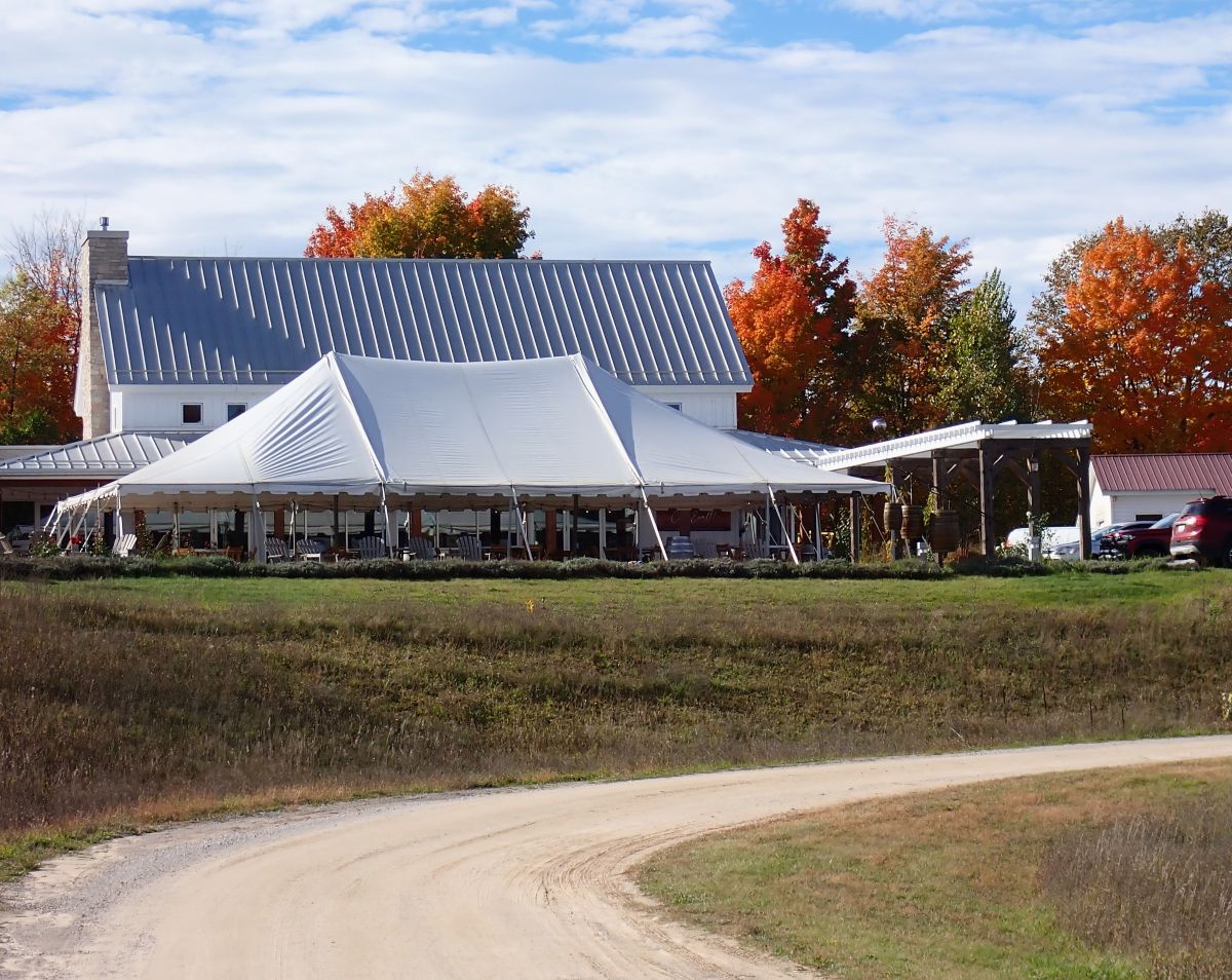 The Brengman Family Wines tasting room along the Grand Traverse Loop of the Leelanau Peninsula Wine Trail.