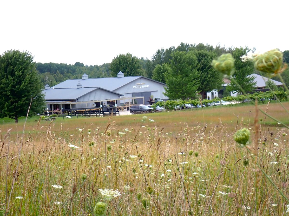 The tasting room at Dune Bird Winery, along the Northern Loop of the Leelanau Peninsula Wine trail.