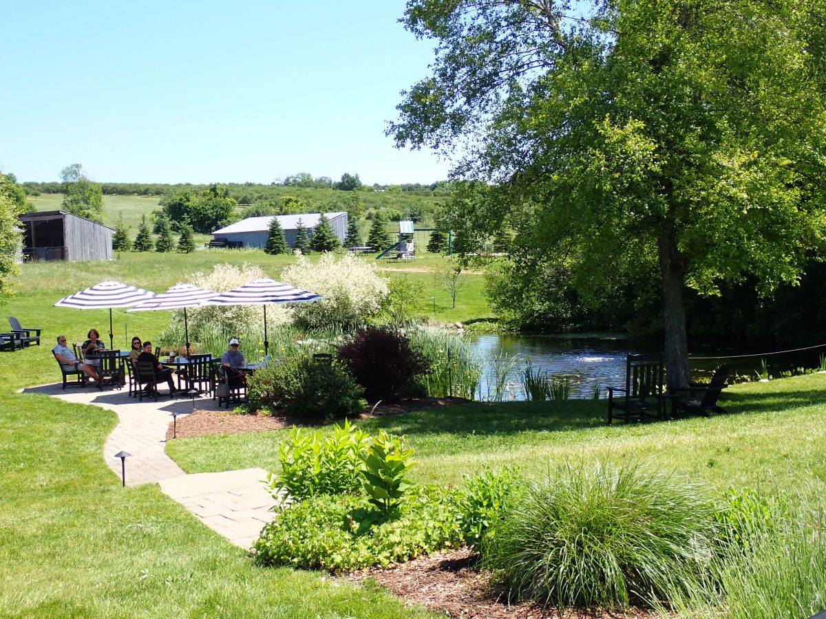 View of the Leelanau countryside from Dune Bird Winery.