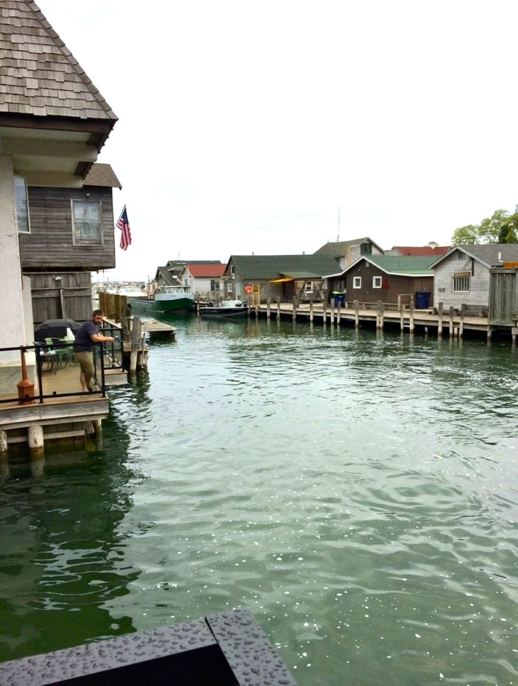 Historic fishing shanties in Fishtown, Leland