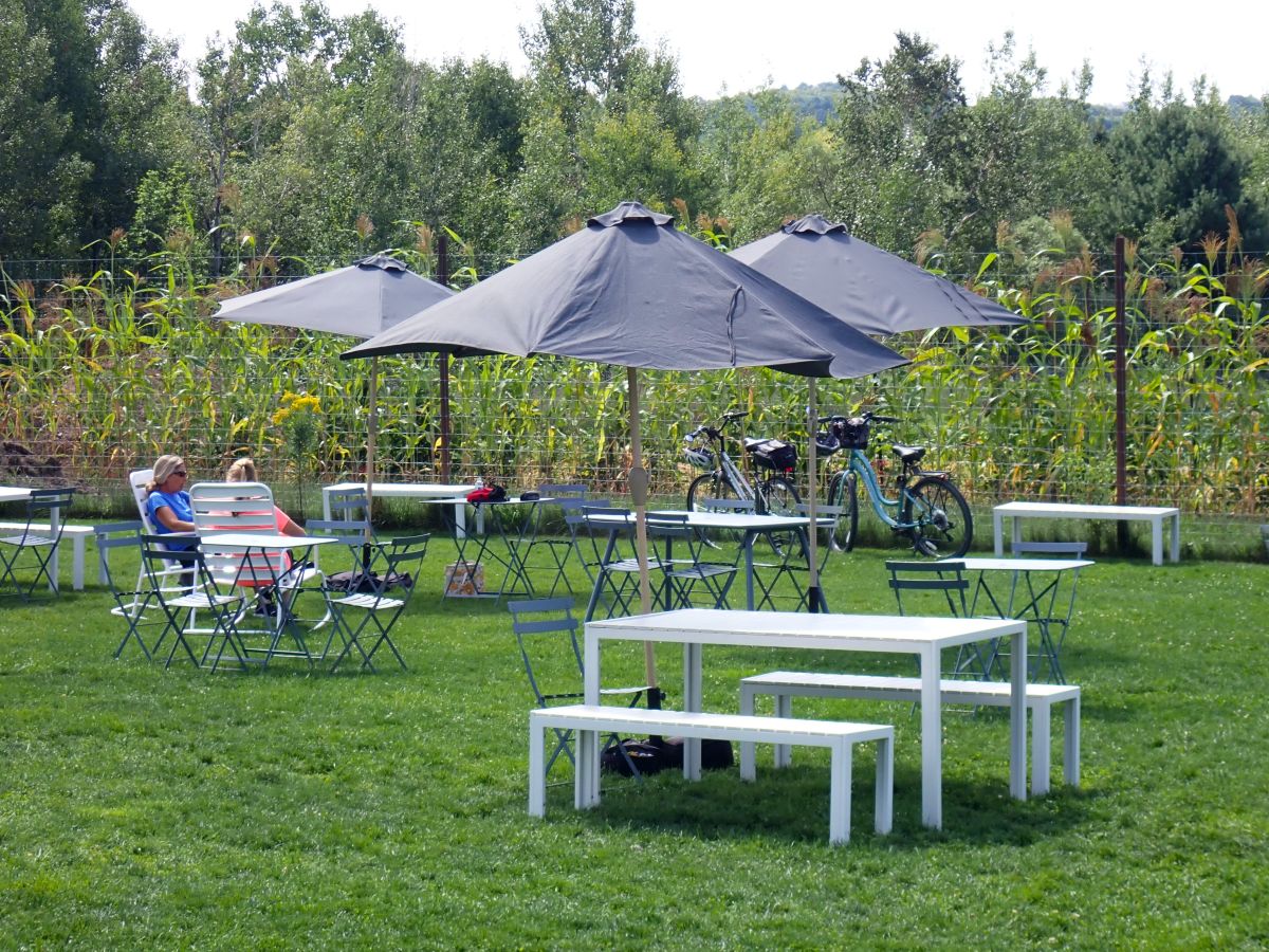 Farm Club is located just off the paved TART Trail, making it a popular stop for cyclists and hikers who are ready for a cold drink or something to eat.