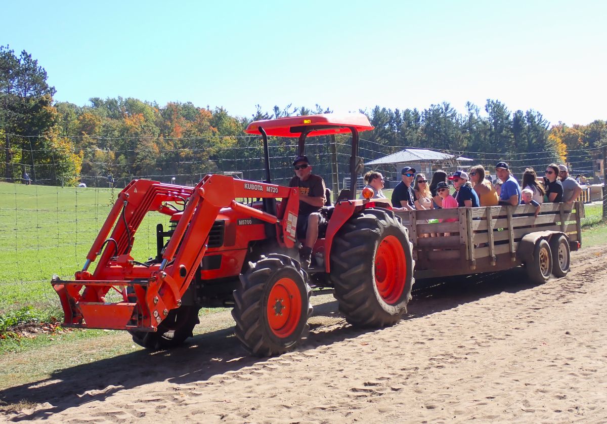 Many area farm markets offer hay rides during the fall season.